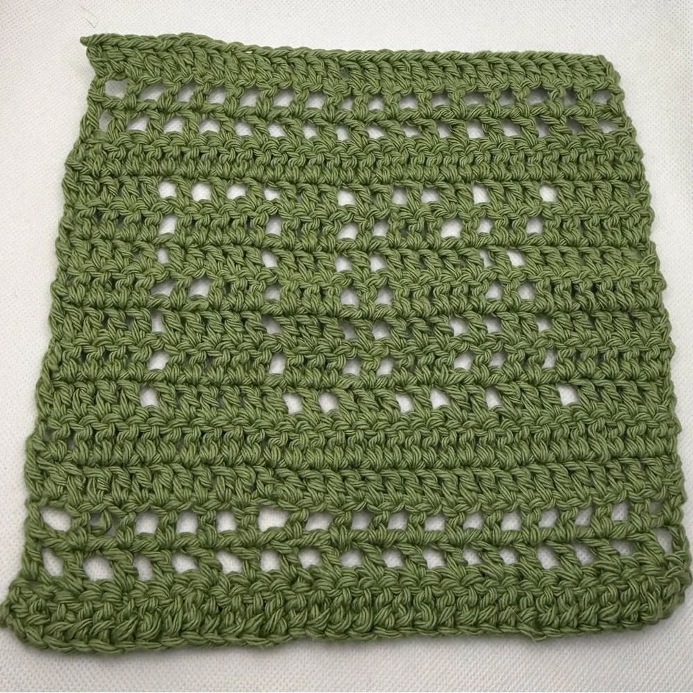 Handmade Crochet 100% cotton F*CK Dishcloths Set of 2 Sage Green Cotton